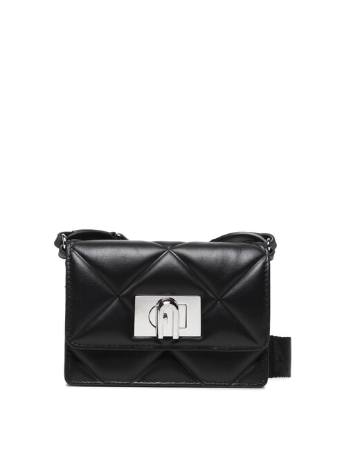 FURLA 1927 Mini quilted leather bag Black - Women’s Bags