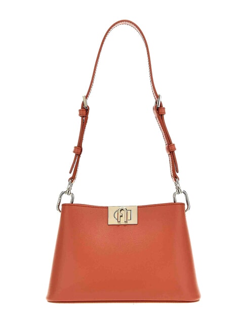 FURLA FLEUR Calfskin shoulder bag cinnamon - Women’s Bags