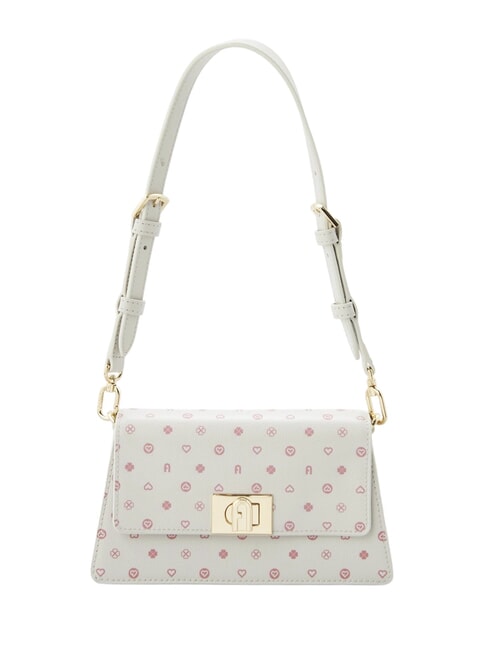 FURLA ZOE Printed leather shoulder bag marshmallow tones - Women’s Bags