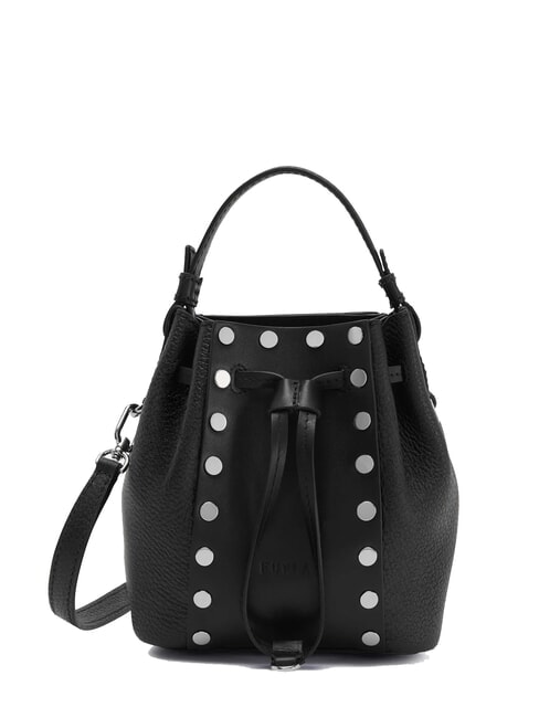 FURLA MIASTELLA Mini calfskin bucket bag Black - Women’s Bags