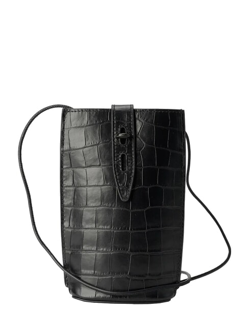 FURLA UNICA Mini bucket bag in coconut leather Black - Women’s Bags