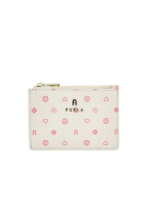 FURLA CAMELIA Leather card holder with coin purse marshmallow tones - Women’s Wallets
