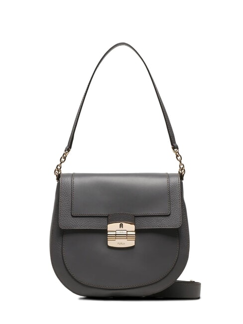 FURLA CLUB 2 Calf leather shoulder bag soil - Women’s Bags