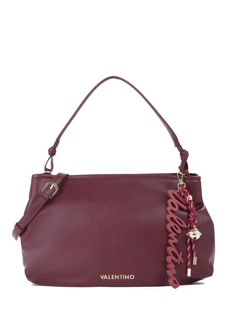 MARIO VALENTINO WINTER RE Shoulder bag with charms and shoulder strap Bordeaux - Women’s Bags
