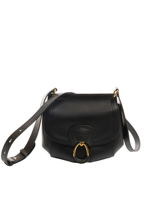 THE BRIDGE ERICA Leather shoulder bag Black Gold - Women’s Bags