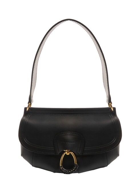 THE BRIDGE ERICA Leather shoulder bag Black Gold - Women’s Bags