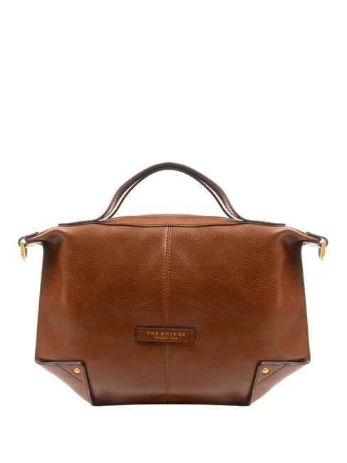 THE BRIDGE ICONS Leather handbag with shoulder strap BROWN - Women’s Bags