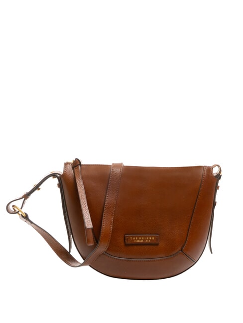 THE BRIDGE FEDORA Leather shoulder bag BROWN - Women’s Bags