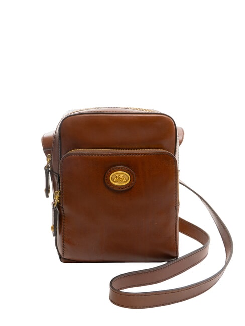 THE BRIDGE STORY UOMO Leather bag with pocket BROWN - Over-the-shoulder Bags for Men