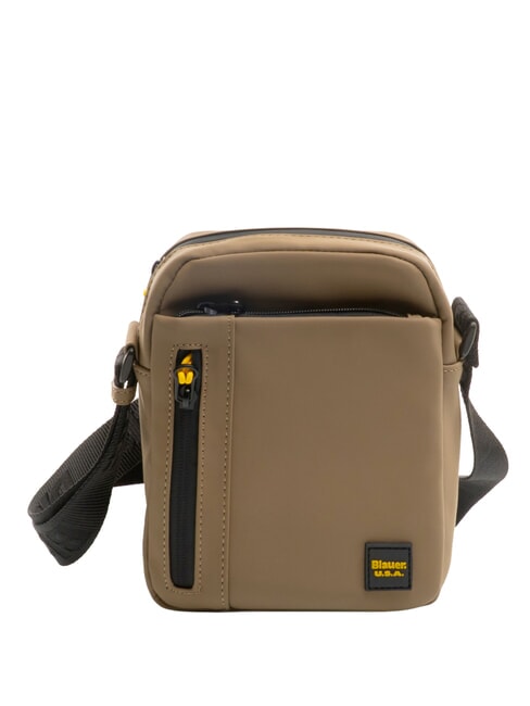 BLAUER RUBBER Small rubberized bag MILITARY GREEN - Over-the-shoulder Bags for Men