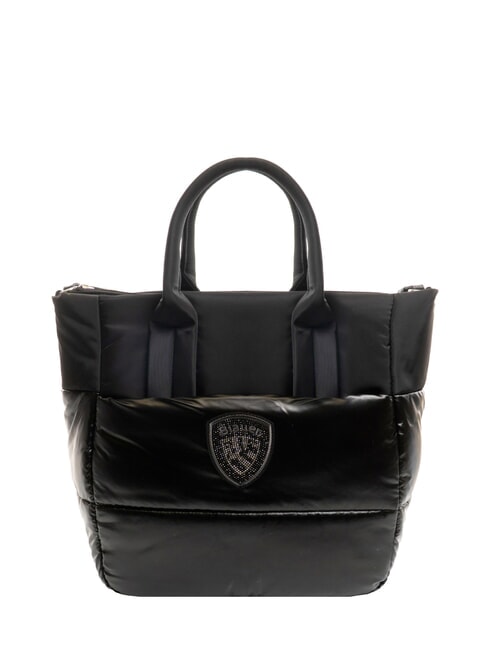 BLAUER PADDED NYLON Large tote bag with shoulder strap BLACK - Women’s Bags