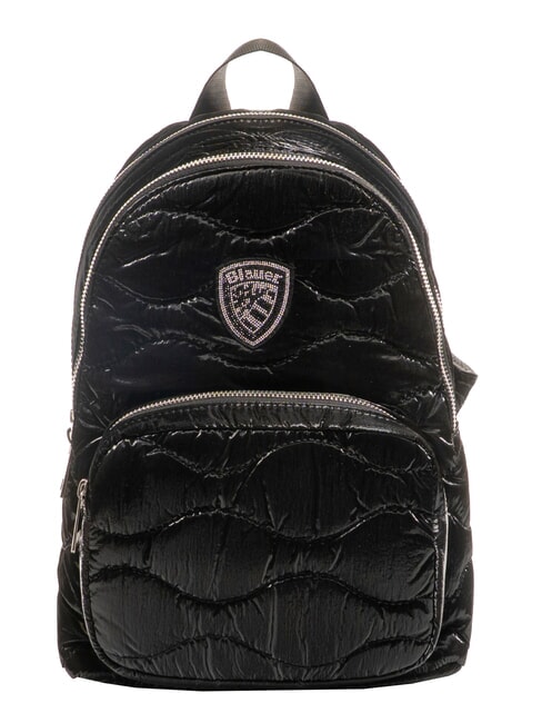 BLAUER SOFTY Quilted backpack with pocket BLACK - Women’s Bags