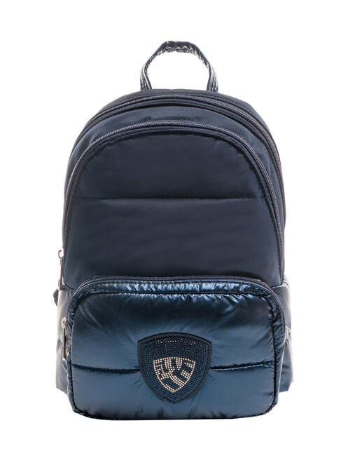 BLAUER PADDED NYLON Backpack with rhinestone logo BLUE - Women’s Bags
