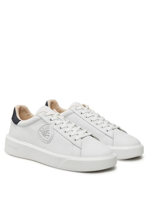 BLAUER BUCK Leather sneakers white/navy - Men’s shoes