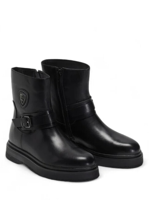 BLAUER CLARE Leather ankle boots BLACK - Women’s shoes