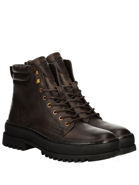 BLAUER IUKA Leather ankle boots DarkBrown - Men’s shoes