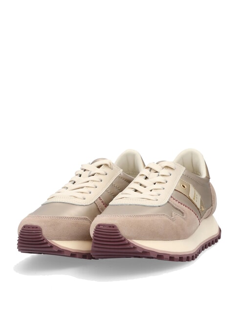BLAUER MILLEN Mixed leather sneakers nude - Women’s shoes
