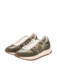 BLAUER MILLEN Mixed leather sneakers - Women&rsquo;s shoes