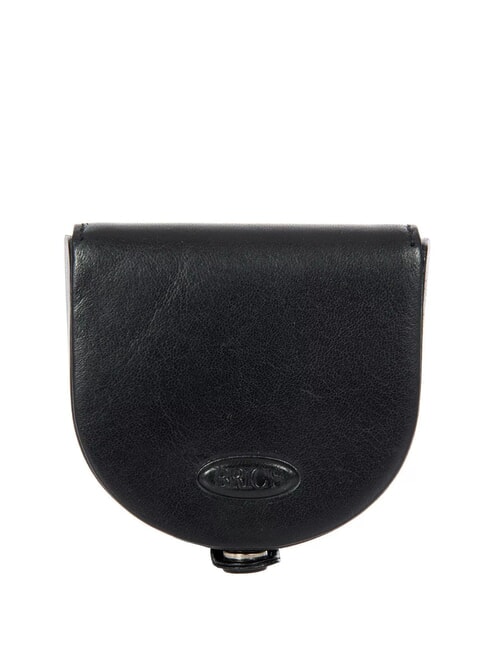 BRIC’S  MONTE ROSA heel Coin purse in leather Black - Men’s Wallets