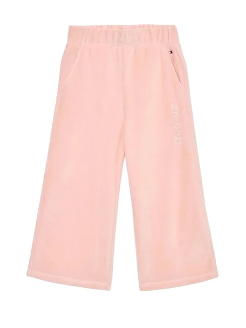 TOMMY HILFIGER TH KIDS Wide-leg chenille trousers pink crystal - Children's trousers