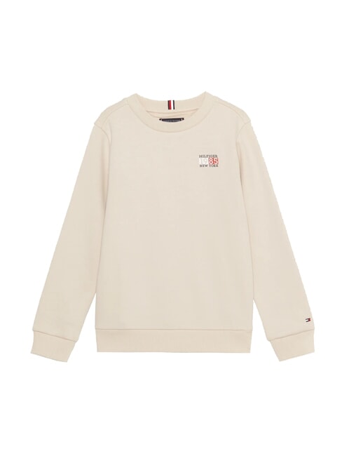 TOMMY HILFIGER TH KIDS Crewneck sweatshirt with logo crest cashmere cream - Baby Sweatshirt