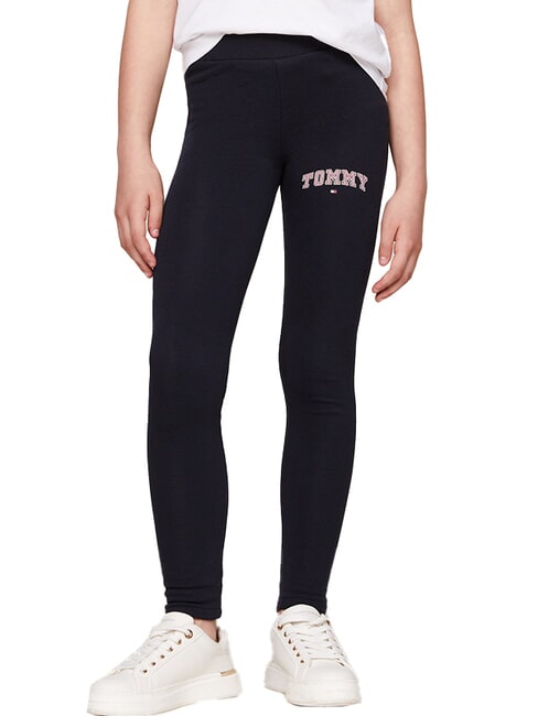 TOMMY HILFIGER TH KIDS Girls' leggings with logo desert sky - Children's tracksuits
