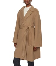 TOMMY HILFIGER TH Wool blend dressing gown coat light sepia brown - Women's Coats - 1