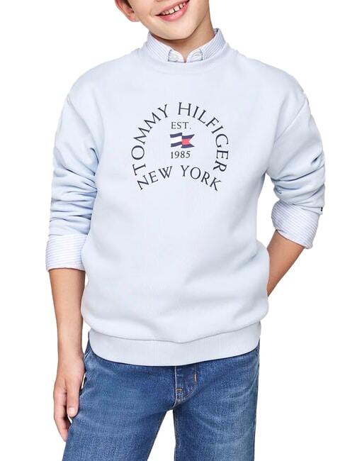 TOMMY HILFIGER TH KIDS Crewneck sweatshirt with print breezy blue - Baby Sweatshirt
