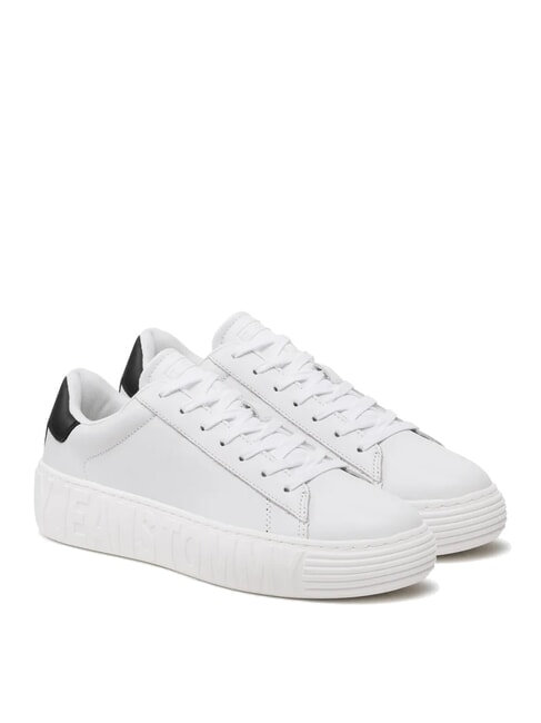TOMMY HILFIGER TH JEANS  High-top leather sneakers white - Men’s shoes
