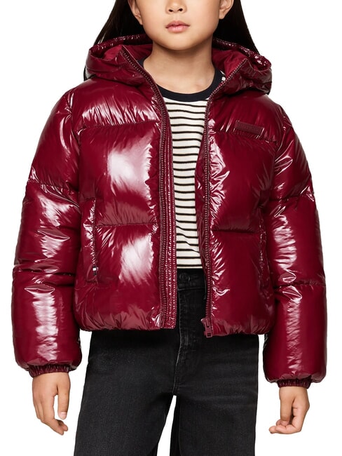 TOMMY HILFIGER TH KIDS Down jacket with hood deep red - Baby Jackets