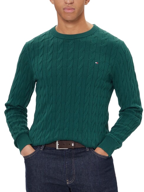 TOMMY HILFIGER TH  Crew neck sweater ornamental green - Men's Sweaters