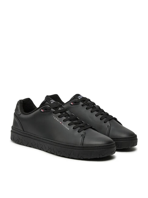 TOMMY HILFIGER TH  Men's leather sneakers black - Men’s shoes