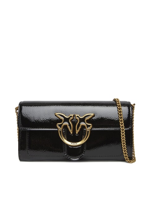 PINKO LOVE ONE Mini shiny shoulder bag black-antique gold - Women’s Bags