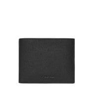 CALVIN KLEIN LOGO HARDWARE SAFFIANO Leather wallet with flap and coin purse - Men’s Wallets