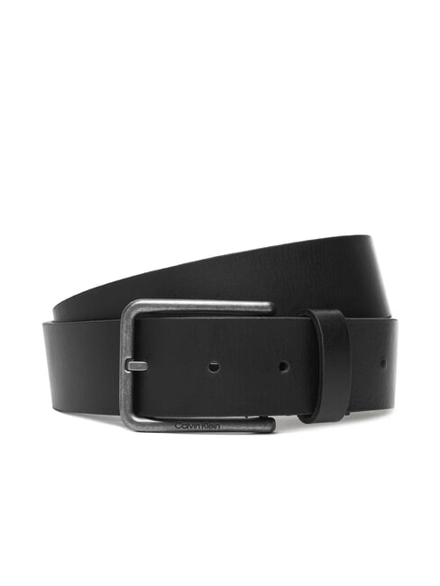 CALVIN KLEIN WARMTH  Leather belt black/antique silver - Belts