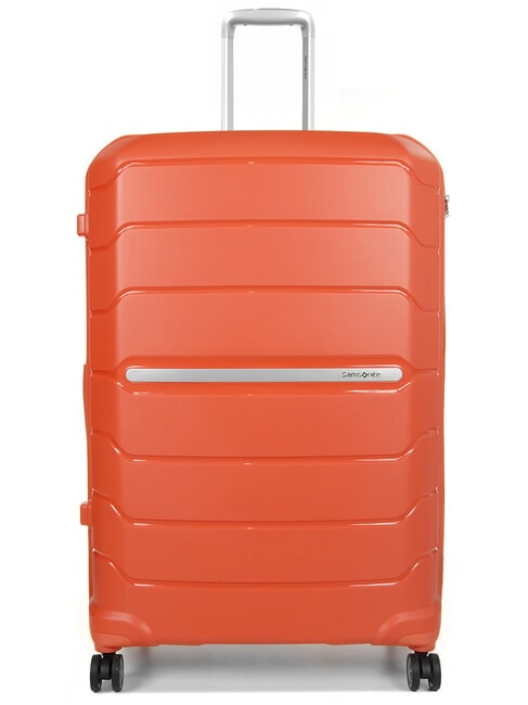 SAMSONITE trolley FLUX, extra large size, expandable tangerine red - Rigid Trolley Cases