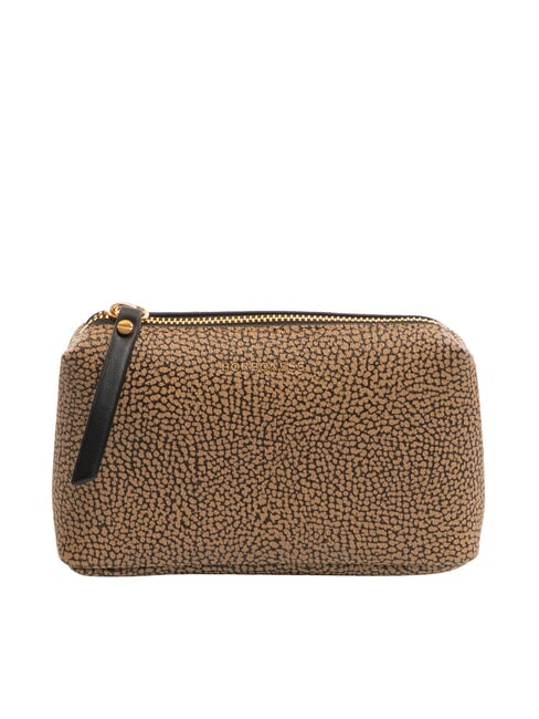 BORBONESE BRUNCH Makeup bag natural op / black - Sachets & Travels Cases