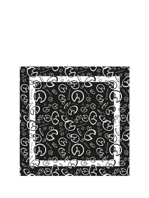GATTINONI PLANETARIUM Silk scarf BLACK - Hats
