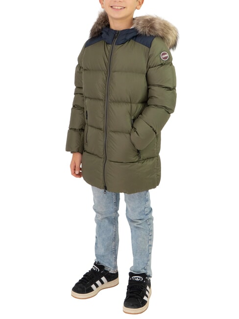 COLMAR E-CONCRETE KIDS Quilted hooded down jacket bush-navyblue-vulca - Baby Jackets