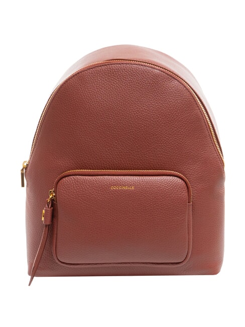 COCCINELLE FENIX Medium leather backpack brandy - Women’s Bags