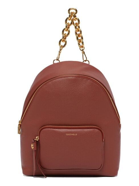 COCCINELLE FENIX Medium leather backpack brandy - Women’s Bags