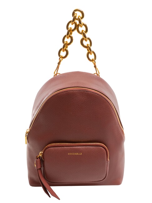 COCCINELLE FENIX Small leather backpack brandy - Women’s Bags