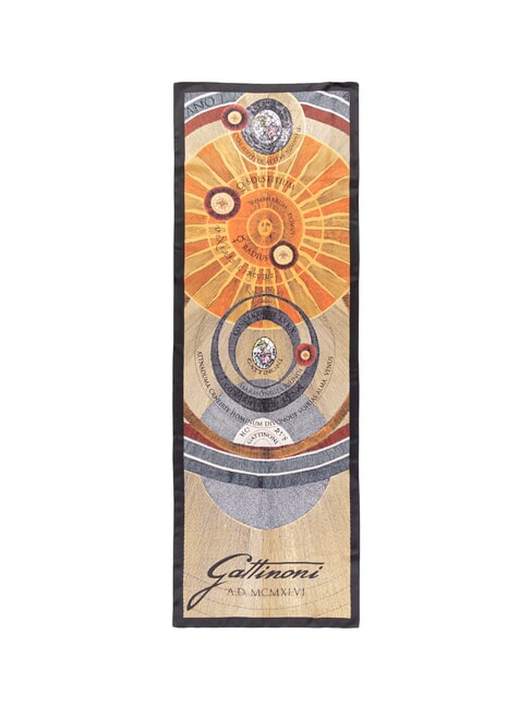 GATTINONI PLANETARIUM Silk scarf classic/black - Hats