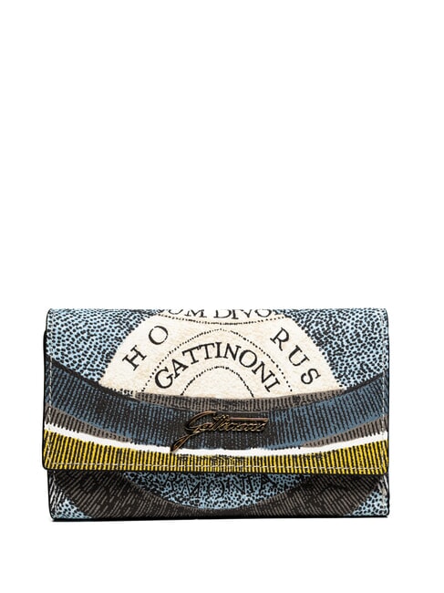 GATTINONI PLANETARIUM Medium wallet with flap moon/white - Women’s Wallets
