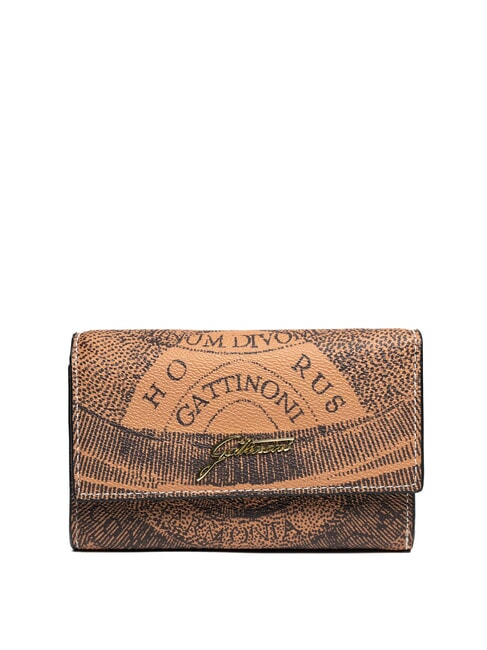 GATTINONI PLANETARIUM Medium wallet with flap monochrome tan - Women’s Wallets
