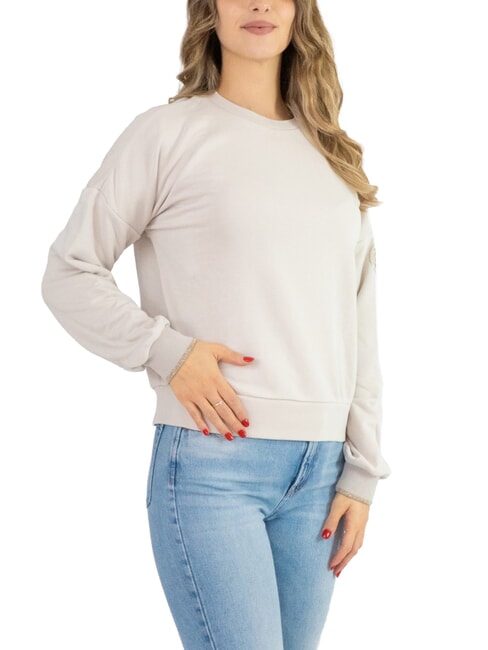 COLMAR CONNECTIVE Cut-out back sweatshirt with glitter details porcelain - Women's Sweatshirts