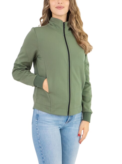 COLMAR COMMUTER Women's high-neck sweatshirt with zip mud - Women's Sweatshirts