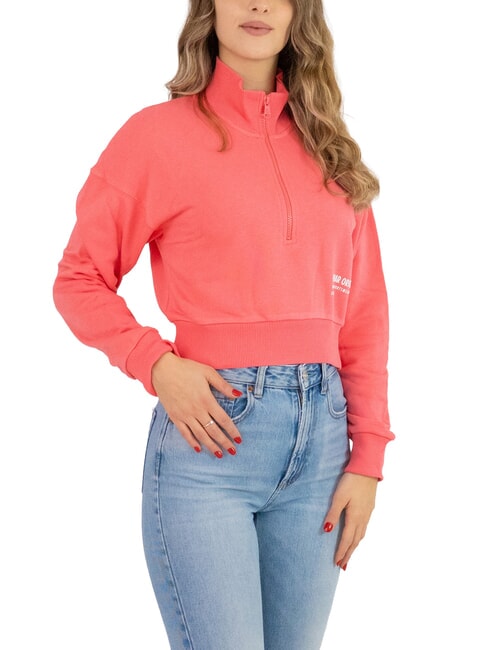 COLMAR LOOP High-neck half-zip sweatshirt spicedcoral - Women's Sweatshirts