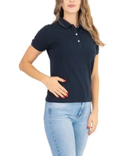 COLMAR MONDAY Women's polo shirt with glitter details, slim fit navy blue - Polo shirt - 1