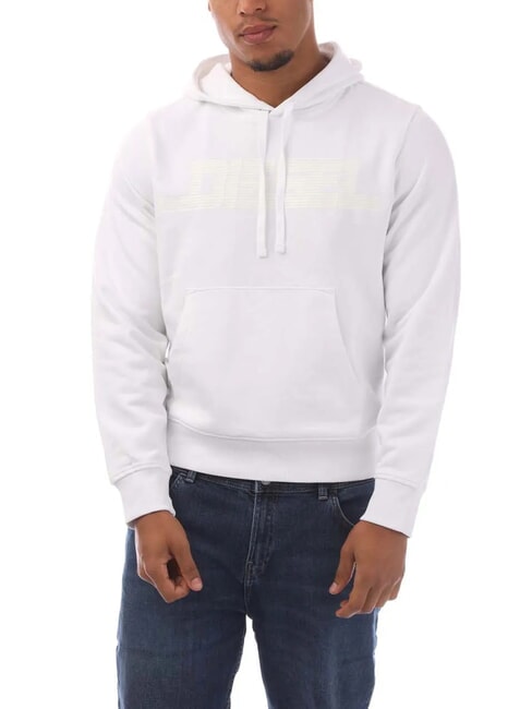 DIESEL S-GINN Cotton sweatshirt white - Sweatshirts